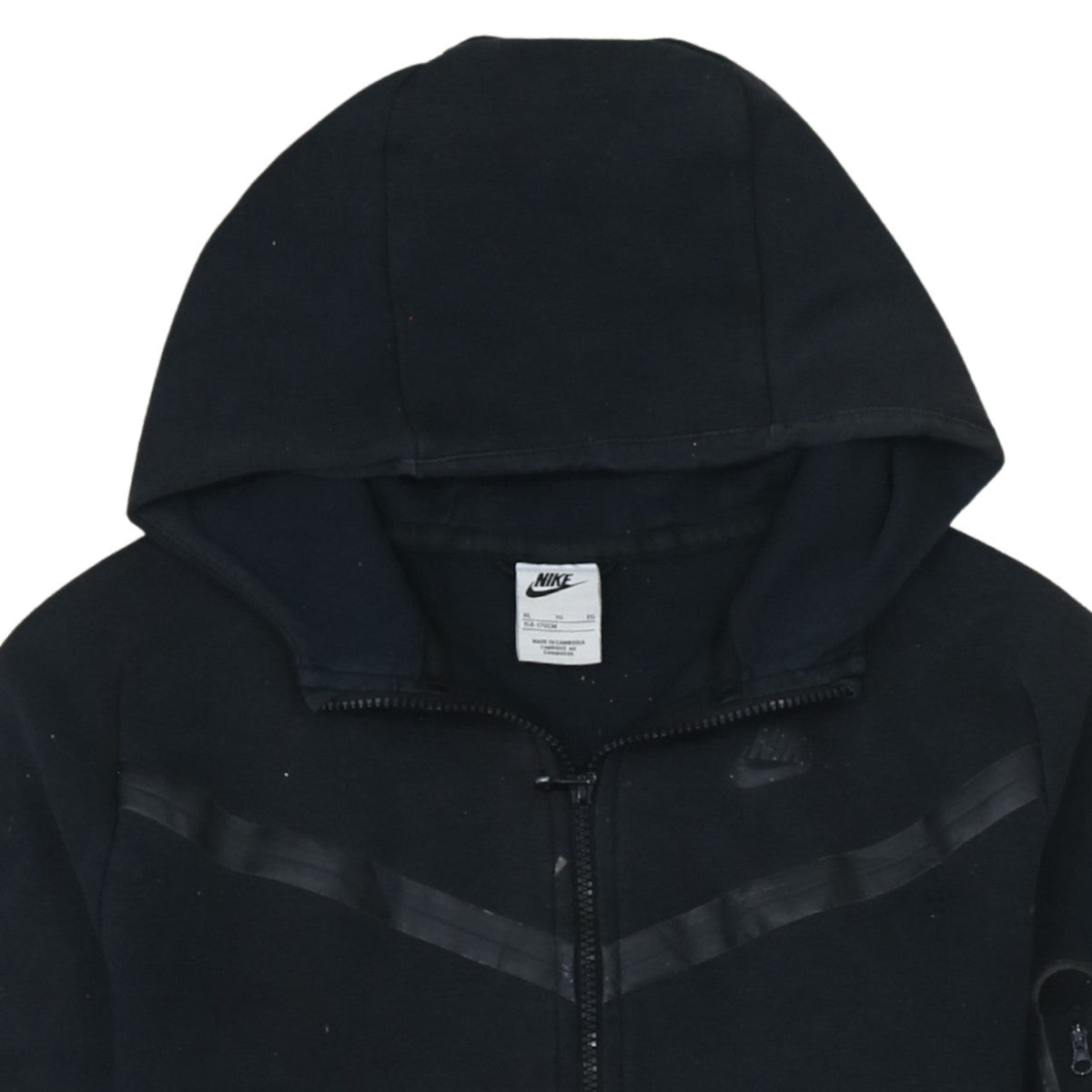 Additional view of Nike boys’ black full zip hoodie xl 158-170cm hooded sweatshirt