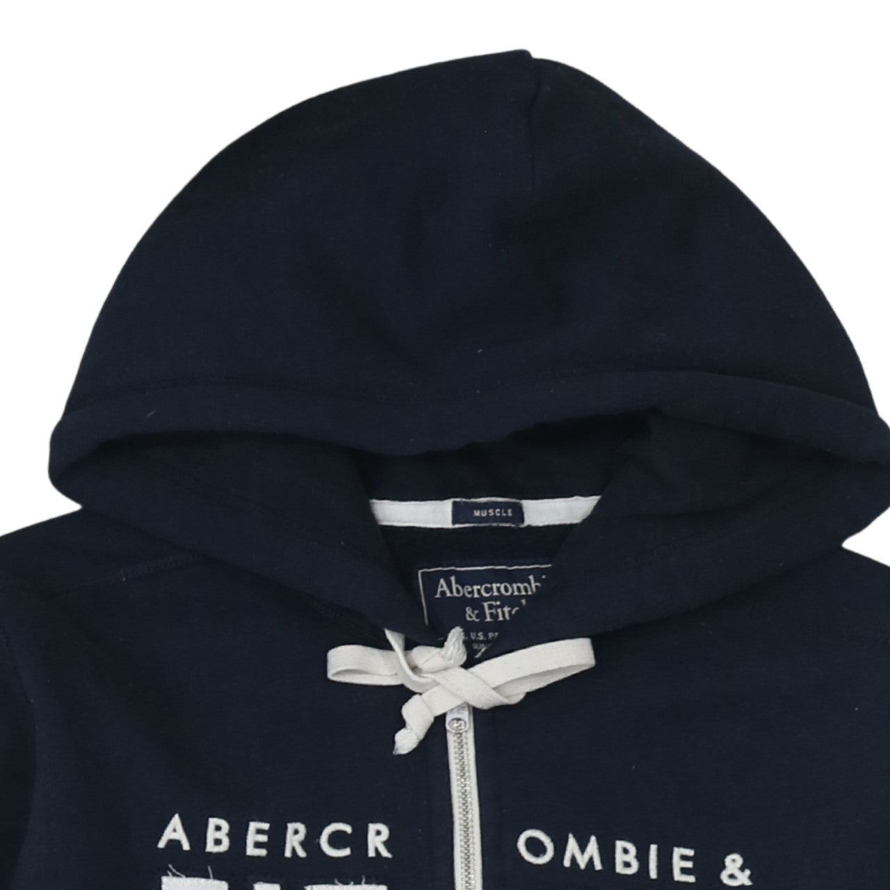 Abercrombie & Fitch Men’s Blue Full Zip Hoodie 2XL Classic Fleece