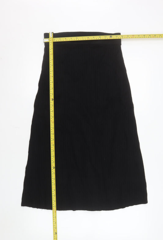 Apricot Women’s Black Knit A-Line Skirt Size 12