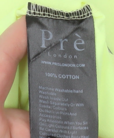 Prè London Men's Yellow XS Sleeveless Cotton Tank Top