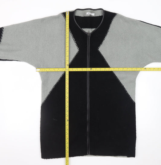 Womens UK Size 16 Alice Collins Black Full Zip Jumper