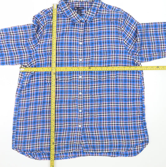 Womens UK Size L Gap Blue Basic Button-Up