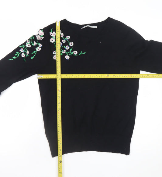Womens UK Size 12 Oasis Black Pullover Jumper