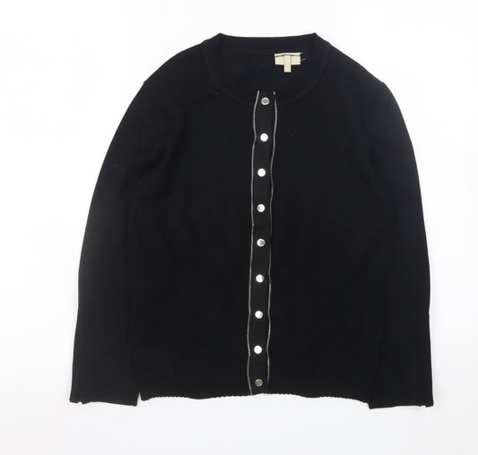 Karen Millen Women's Black Size 8 Slim Knit Cardigan