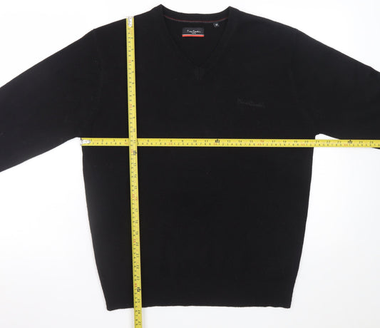 Mens UK Size M Pierre Cardin Black Pullover Jumper