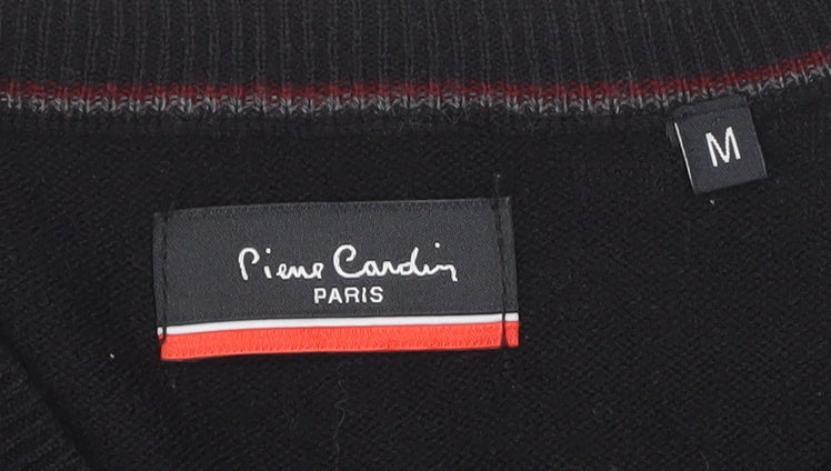 Mens UK Size M Pierre Cardin Black Pullover Jumper