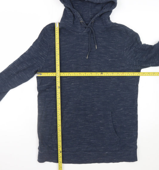 Brave Soul Men's Blue Pullover Hoodie Size M Lightweight Cotton Blend