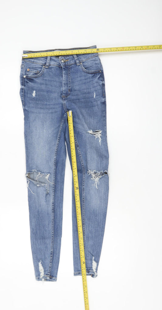 Denim Co. Women Blue Size 6 Skinny Distressed Jeans