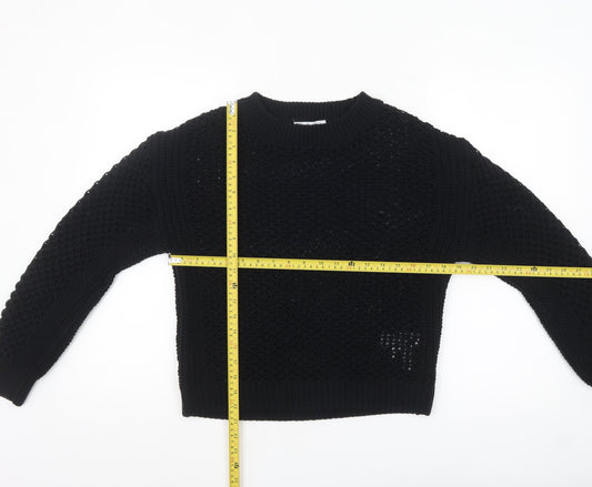 Rita Ora x Primark Womens Black Chunky Knit Jumper Size S 10-12