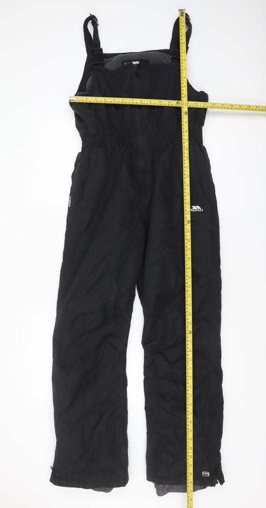 Trespass Girls Black Waterproof Ski Overall 13-14 Years Winter Softshell