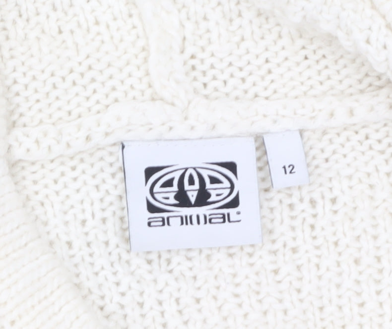 Additional view of Animal Women Ivory Hooded Chunky Knit Jumper, size 12