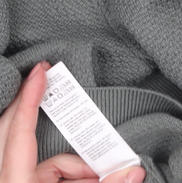 F&F Men’s Grey 3XL Cotton Blend Crew Neck Pullover Jumper