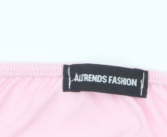 AllTrends Fashion Women's Pink Halter Camisole Top Size 12