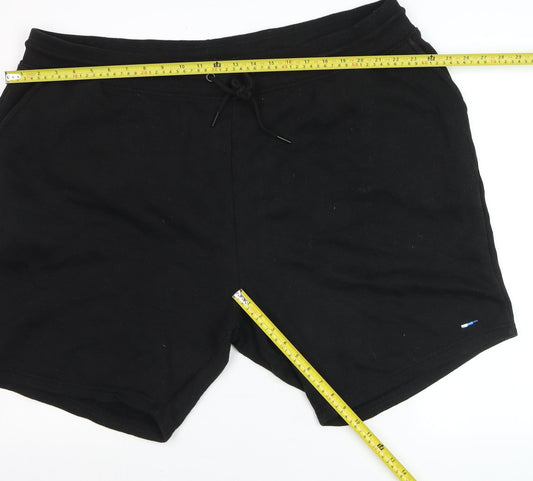 BadRhino Men's Black 4XL Sweat Shorts Elastic Waist Casual