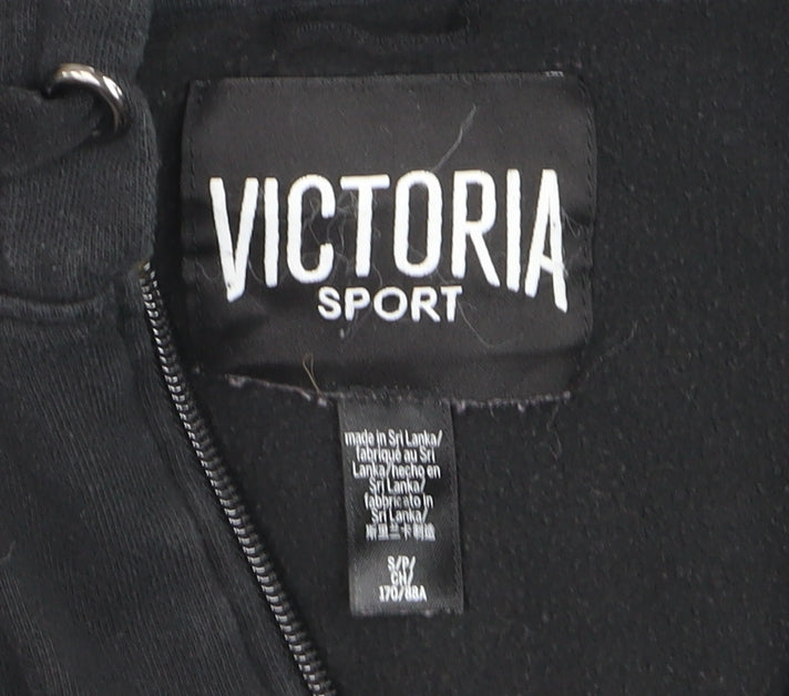Additional view of Victoria Sport unisex black full zip hoodie s regular fit