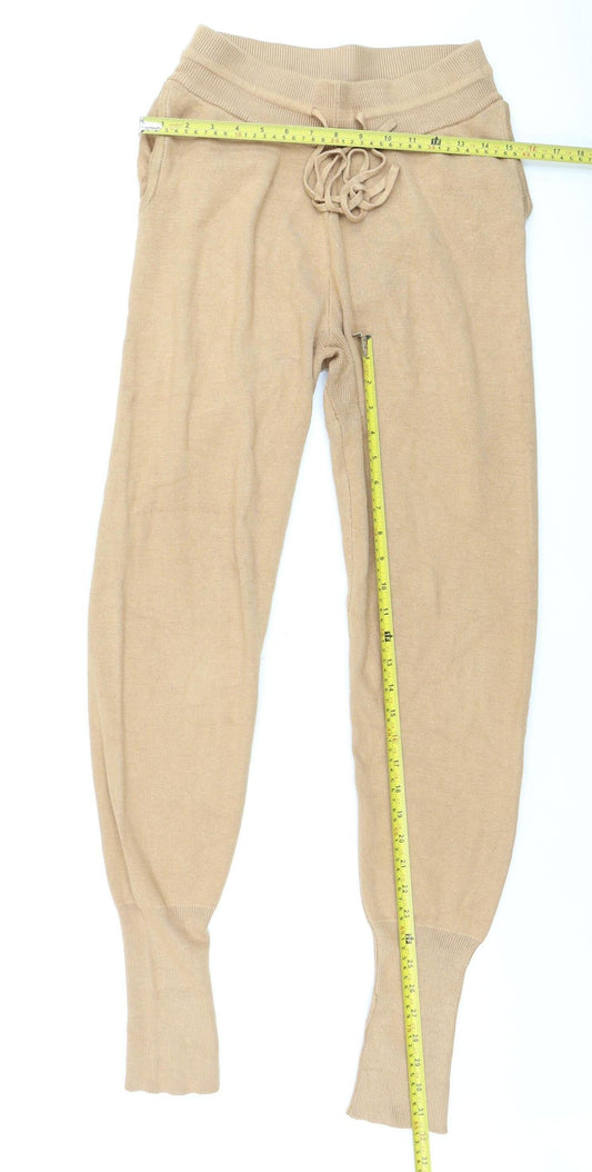 Brave Soul Women’s Beige Knit Jogger Trousers XS