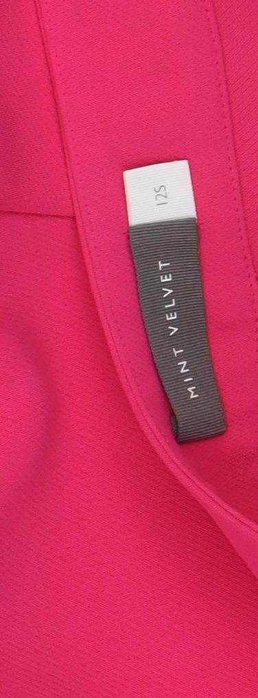 Mint Velvet Women’s Pink Dress Trousers UK 12 Slim Tailored