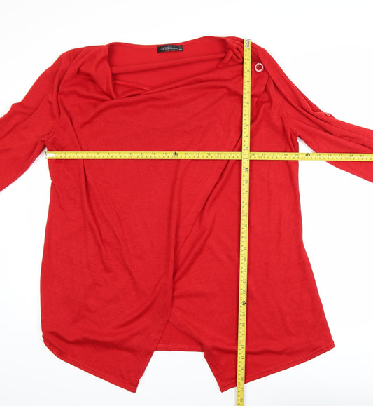 Zanzea Women Red Plus Size 5XL Wrap V-Neck Lightweight Jumper