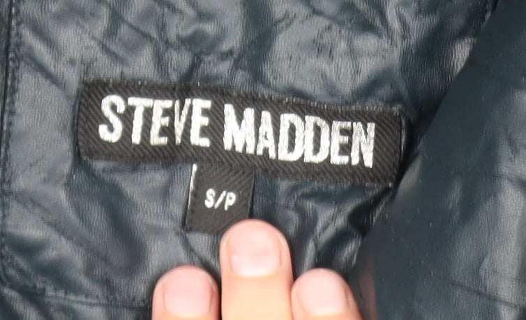 Additional view of Steve Madden Women's Black Puffer Jacket, size S, Winter Quilted Coat