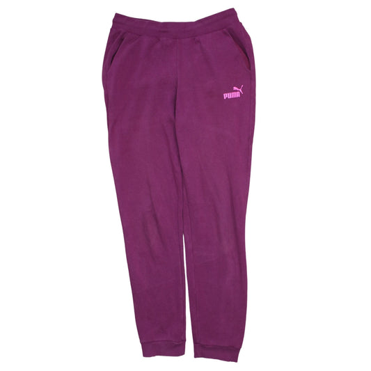 Puma Womens Purple Fleece Sweatpants Size 10 Regular Fit