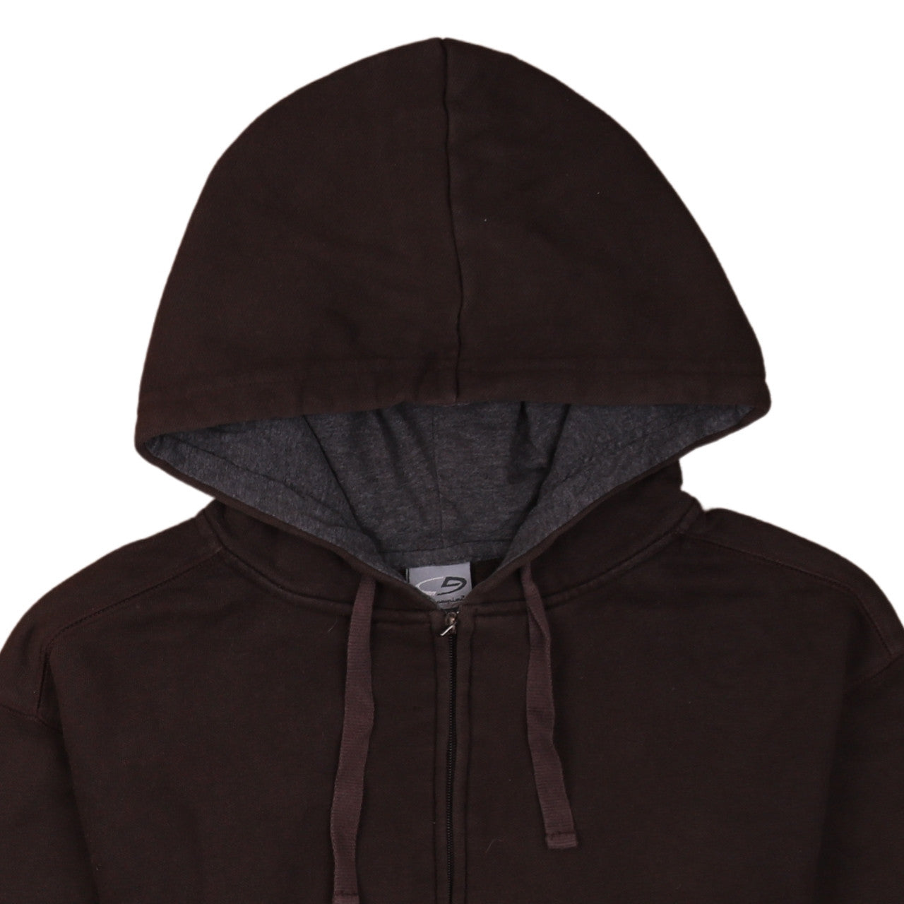 Champion Men's Brown Full Zip Hoodie Size S Fleece Lined