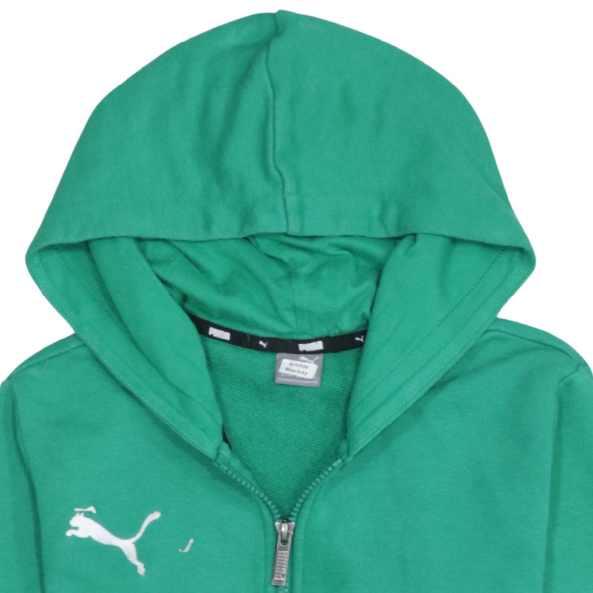Additional view of Puma boys’ green full zip fleece hoodie 13-14 years excellent condition