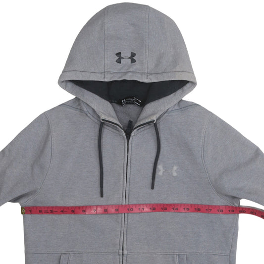 Under Armour Mens Grey Small Full Zip Hoodie Fleece ColdGear