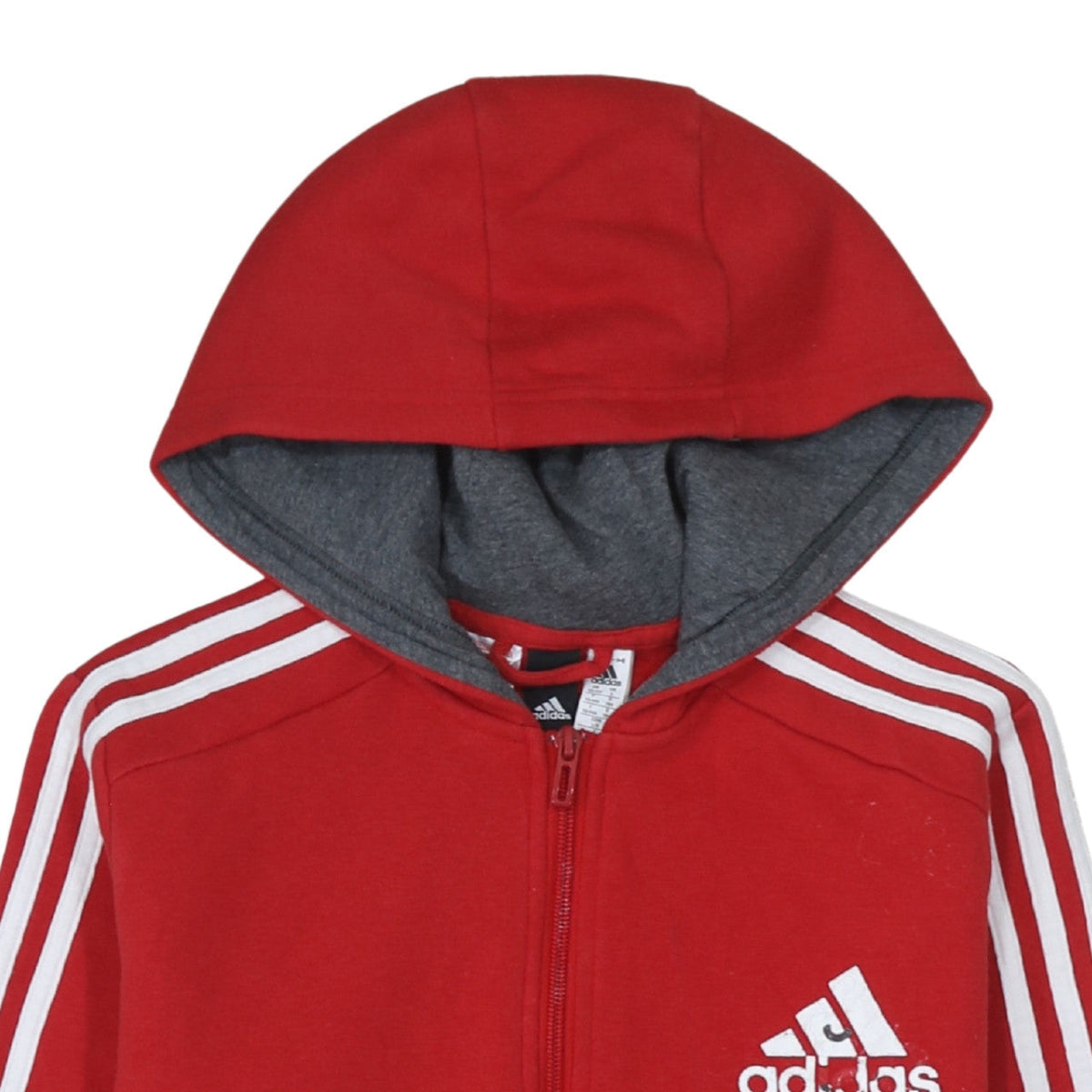 Additional view of Adidas boys’ red full zip hoodie 13-14 years classic sportswear