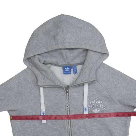 Adidas Originals Women's Grey Full Zip Hoodie Size 16