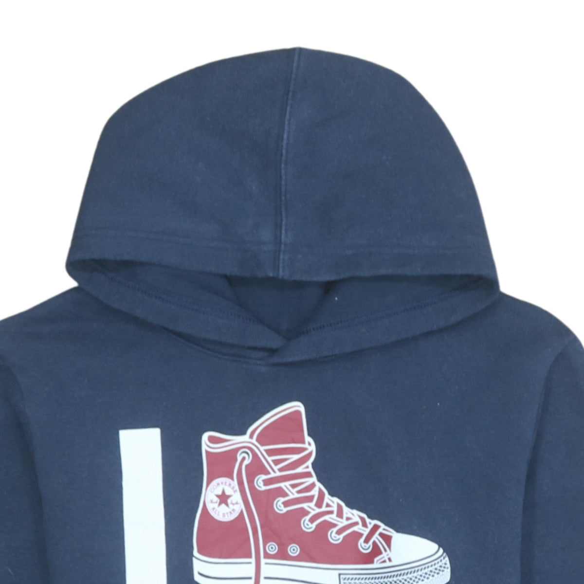 Additional view of Converse boys’ blue xl pullover hoodie with graphic print and hooded pocket