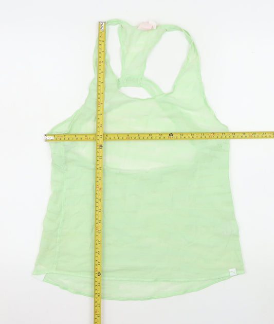 Puma Women's Green Racerback Mesh Tank Top Size 14
