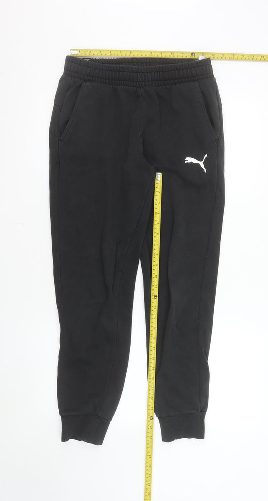 Puma Men's Black Jogger Sweatpants M Regular Fit Cotton Blend