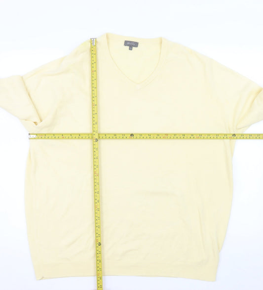 Wolsey Men’s Beige 2XL V-Neck Acrylic Pullover Jumper
