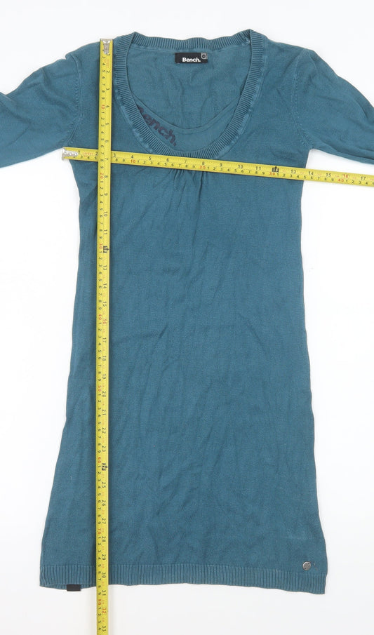 Bench Womens Blue XS Jumper Dress Long Sleeve Knit Casual