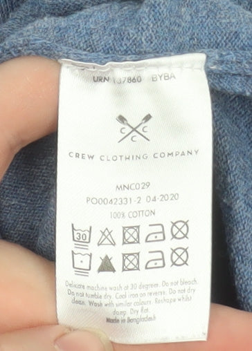 Crew Clothing Company Men's Blue Cotton Crew Neck Jumper Size M