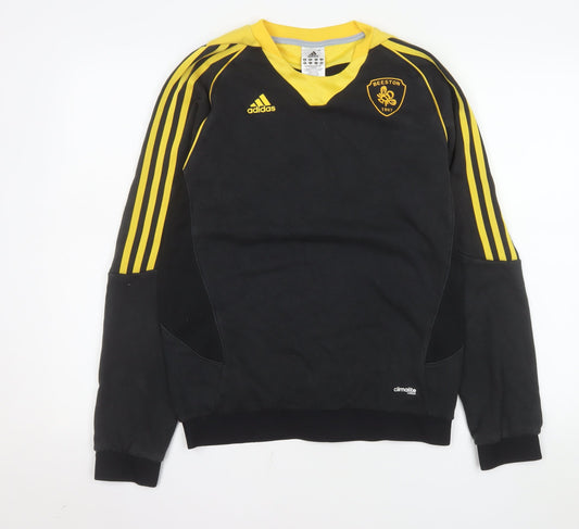 Adidas Men’s Black Yellow Beeston Pullover Sports Sweatshirt S