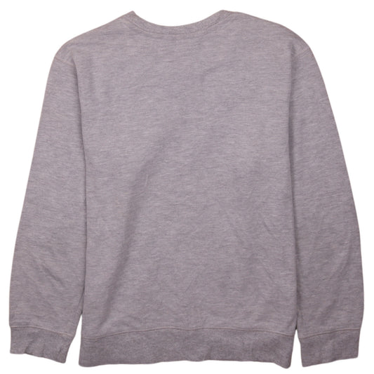 Champion Men's Grey Logo Crew Neck Fleece Sweatshirt Size M