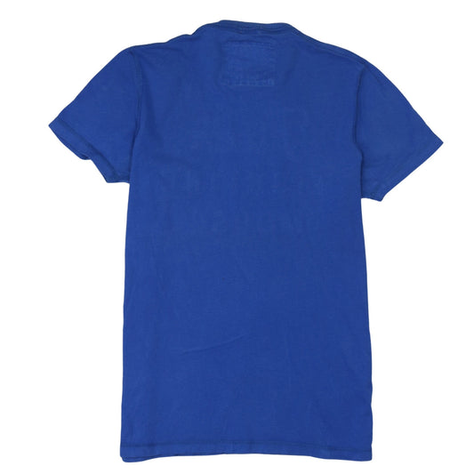 Abercrombie & Fitch Men's Blue Muscle Fit Fighting Moose T-Shirt L