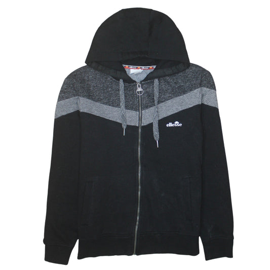 Additional front view of Ellesse women’s black full zip hoodie medium cotton blend sportswear