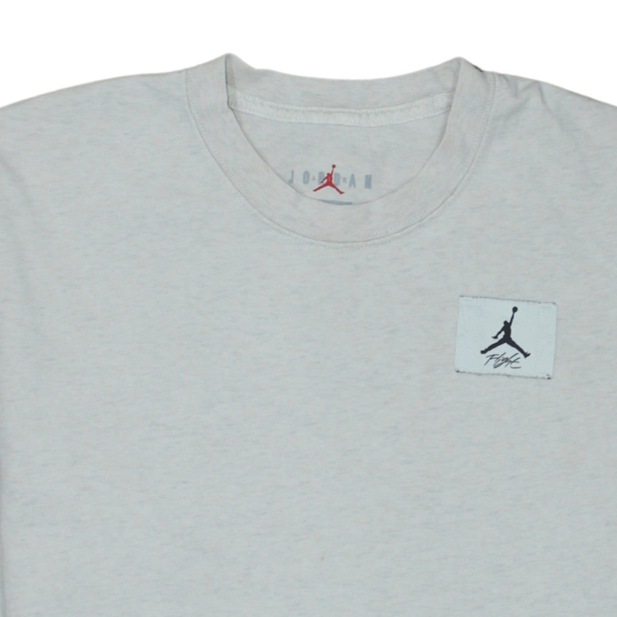 Additional view of Jordan Men's White Cotton Crew Neck Sports Logo T-Shirt L