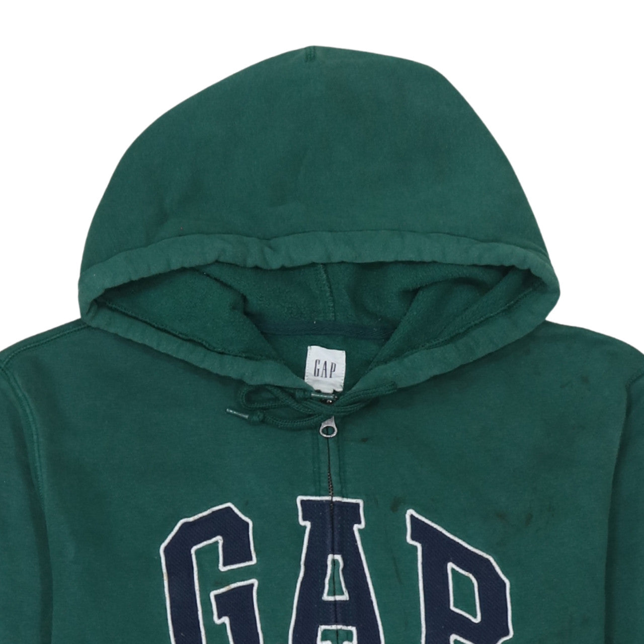 GAP Men's Green Full Zip Hoodie M Logo Fleece Sweatshirt