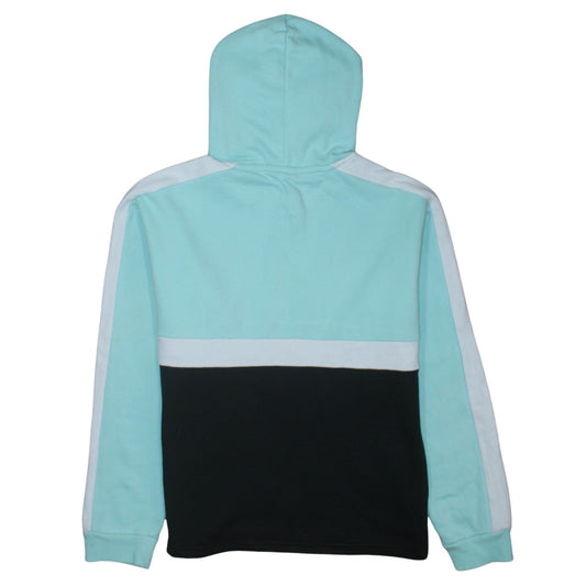 Fila Womens Mint Blue Colourblock Pullover Hoodie Size 16