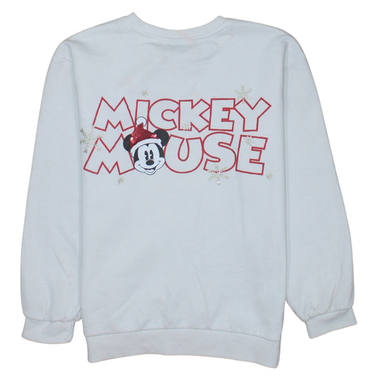 Disney at Primark Girls White Christmas Mickey Mouse Sweatshirt 13-14 Years