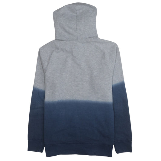 Hollister Men Grey Blue Dip Dye Pullover Hoodie Size L