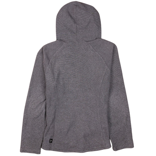 The North Face Girls Grey Hooded Full Zip Fleece Jacket Size M