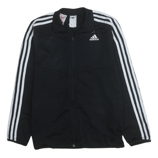 Additional front view of Adidas boys’ black full zip sweatshirt 13-14 years sports training top