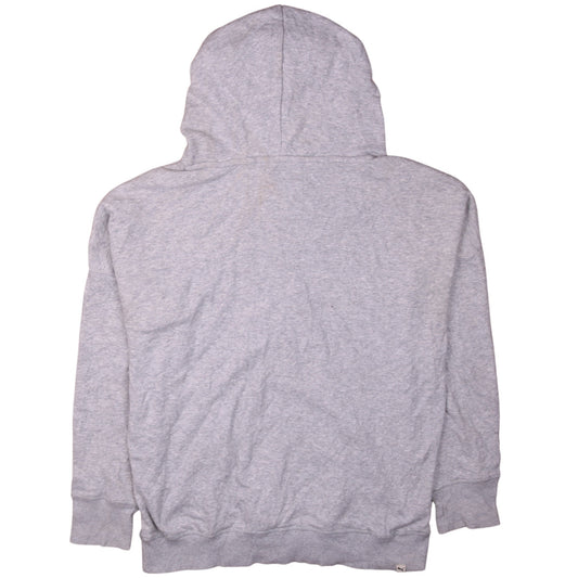 Puma Womens Grey Hoodie Size 14 Pullover Lightweight Cotton Blend