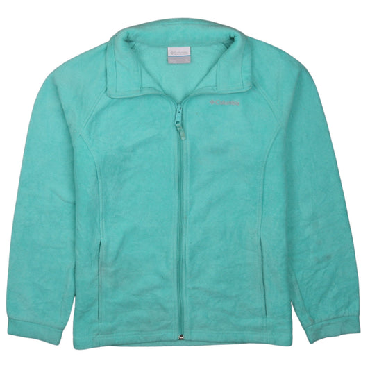 Columbia Womens Blue Fleece Jacket XL Full Zip Warm Casual Coat