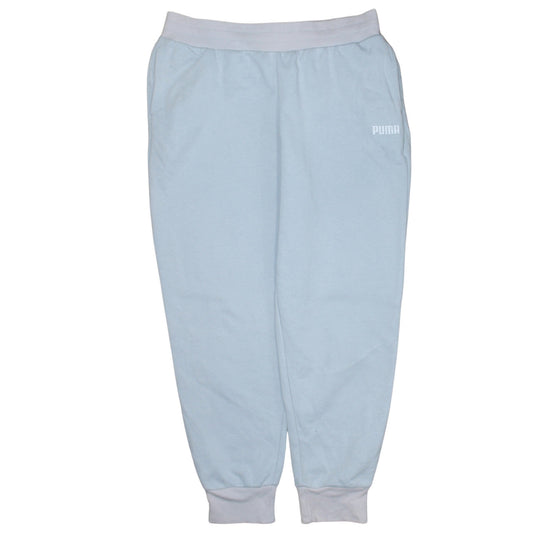 Additional front view of Puma Women's Light Blue Jogger Sweatpants, size L, Comfy Casual