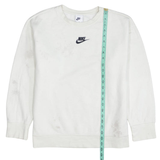 Nike Boys White Pullover Crew Neck Fleece Sweatshirt XL